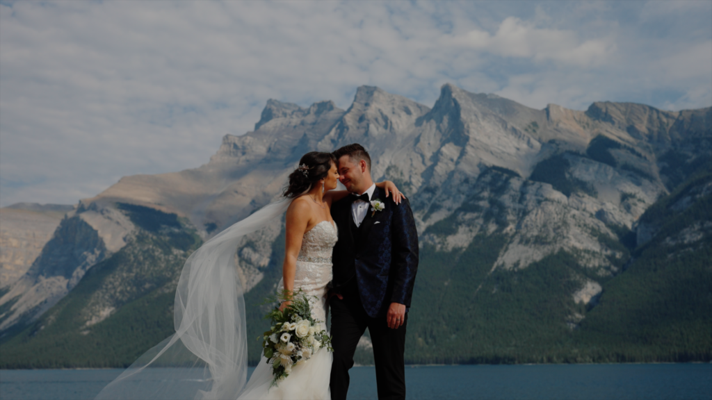 Bride and Groom in Banff National Park. 